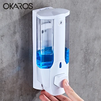 OKAROS Wall Mounted Hand 350 ML Liquid Soap Dispenser ABS Platic Manual Bathroom Accessory Shampoo Soap Soap Dispensers
OKAROS Wall Mounted Hand 350 ML Liquid Soap Dispenser ABS Platic Manual Bathroom Accessory Shampoo Soap Soap Dispensers