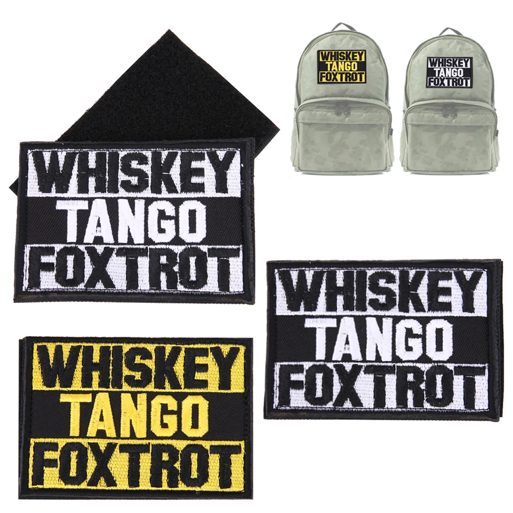 Whiskey Tango Foxtrot Patch Tactical Funny Hook & Loop Embroidered Morale Patch For Clothes Stickers Jeans Badge Fabric Stickers
Whiskey Tango Foxtrot Patch Tactical Funny Hook & Loop Embroidered Morale Patch For Clothes Stickers Jeans Badge Fabric Stickers