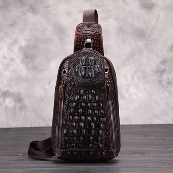 Men's Chest Bag New Crazy Horse Leather Crocodile Pattern Bag Casual Sling Bags
Men's Chest Bag New Crazy Horse Leather Crocodile Pattern Bag Casual Sling Bags