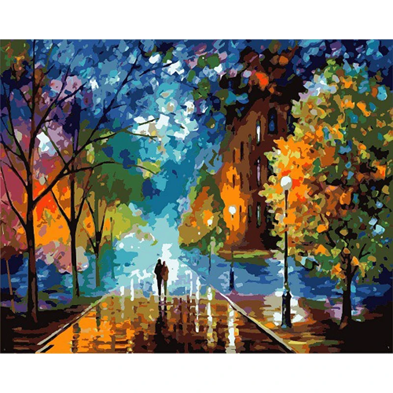 Frameless modular Pictures DIY Digital Oil Painting By Numbers on the canvas Streetside woods of the paintings on the wall 40*50
Frameless modular Pictures DIY Digital Oil Painting By Numbers on the canvas Streetside woods of the paintings on the wall 40*50