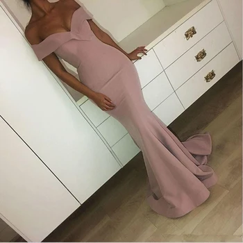 Elegant 2018 Evening Gown Off The Shoulder Satin Formal Dress Blush Mermaid Prom Dresses Long vestido de fiesta
Elegant 2018 Evening Gown Off The Shoulder Satin Formal Dress Blush Mermaid Prom Dresses Long vestido de fiesta