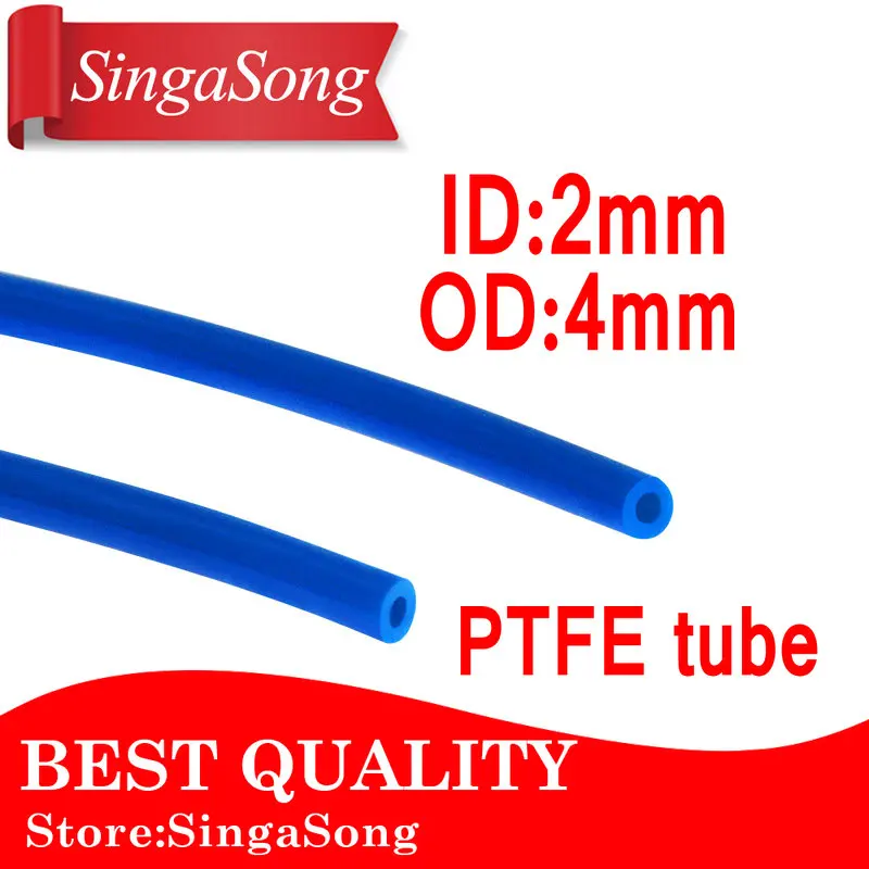 3D printer accessories Teflon tube Blue PTFE tube remote nozzle feeding tube 2mmX4mm High temperature resistance
3D printer accessories Teflon tube Blue PTFE tube remote nozzle feeding tube 2mmX4mm High temperature resistance