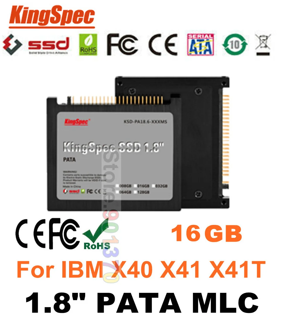 L SSD Kingspec 1.8 ''PATA 16 ГБ 44PIN IDE Жесткий Диск диск hd HDD MLC 4-канальный Для IBM X40 X41 X41T