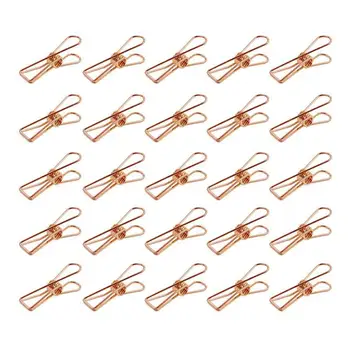 Pack of 25 Rose Gold Small Metal Clips - Multi-Purpose Clothesline Utility Clips
Pack of 25 Rose Gold Small Metal Clips - Multi-Purpose Clothesline Utility Clips
