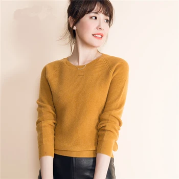 BARESKIY spring and autumn new women's sweater wool sweater women's round neck pullover knit cashmere sweater slim Slim
BARESKIY spring and autumn new women's sweater wool sweater women's round neck pullover knit cashmere sweater slim Slim