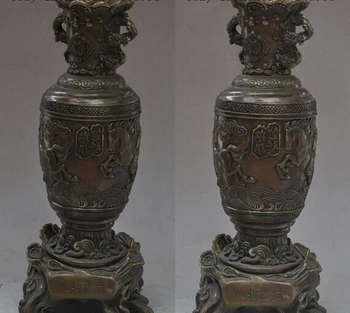 xd 002669 15" mark chinese bronze palace animal 8 Horse statue Zun Cup Bottle Pot Vase Jar
xd 002669 15" mark chinese bronze palace animal 8 Horse statue Zun Cup Bottle Pot Vase Jar