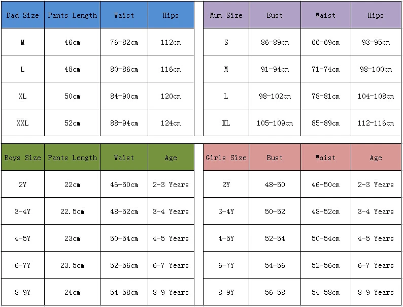 Youth Swimsuit Size Chart