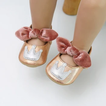 Stylish Newborn Girls Crown Lovely Anti-Slip Soft Pre-walking Shoes with Bowknot Casual Sneakers 2019 New-arrival Baby Shoes
Stylish Newborn Girls Crown Lovely Anti-Slip Soft Pre-walking Shoes with Bowknot Casual Sneakers 2019 New-arrival Baby Shoes