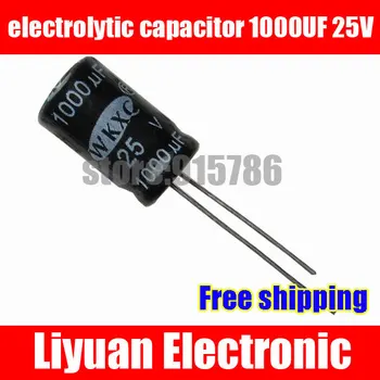Free shipping high-quality electrolytic capacitor 25V 1000UF / Aluminum Capacitor 1000UF 25V / size 10 * 17MM
Free shipping high-quality electrolytic capacitor 25V 1000UF / Aluminum Capacitor 1000UF 25V / size 10 * 17MM