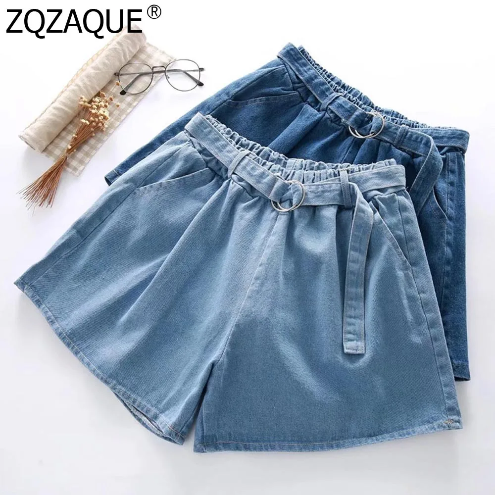 2019 Summer Women's Denim Shorts Loose Short High Waist with Sashes for Girls Nice Wide Leg Shorts New Casual All-match
2019 Summer Women's Denim Shorts Loose Short High Waist with Sashes for Girls Nice Wide Leg Shorts New Casual All-match