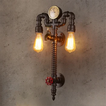 Vintage Loft Style Industrial Vintage Wall Light Fixtures Home Clocks Watches Water Pipe Lamp Edison Wall Sconce Indoor Lighting
Vintage Loft Style Industrial Vintage Wall Light Fixtures Home Clocks Watches Water Pipe Lamp Edison Wall Sconce Indoor Lighting