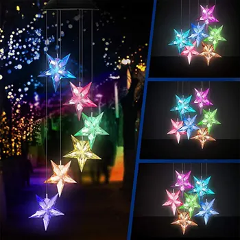 Color Changing Wind Chime Star Light LED Solar Garden Light Outdoor Waterproof Night Light for Holiday Festival Garden Decor
Color Changing Wind Chime Star Light LED Solar Garden Light Outdoor Waterproof Night Light for Holiday Festival Garden Decor
