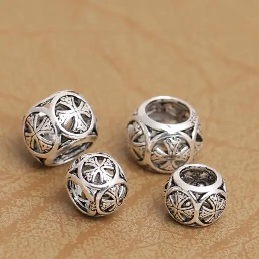 100% 925 Silver Cross Symbol Beads Vintage Sterling Cross Beads Large Hole Beads Pure Silver
100% 925 Silver Cross Symbol Beads Vintage Sterling Cross Beads Large Hole Beads Pure Silver