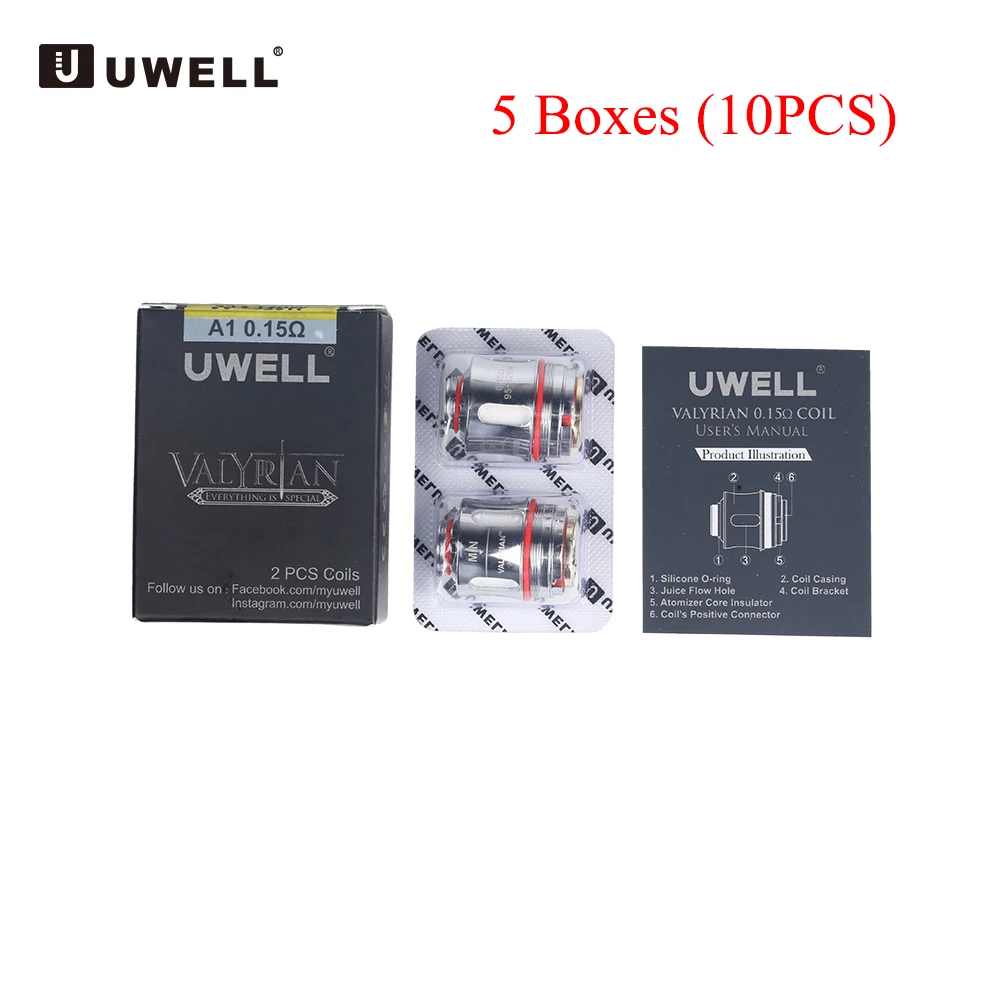 10pcs Original Uwell Valyrian 0.15ohm coil head Electronic cigarette Coil Core for Uwell Valyrian tank
10pcs Original Uwell Valyrian 0.15ohm coil head Electronic cigarette Coil Core for Uwell Valyrian tank