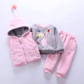 Baby Girl Boy Clothing Sets 2018 Cartoon Pattern Autumn Winter Warm Toddler Vest + Shirt + Pants 1 2 3 4 Years Kid Clothing Suit
Baby Girl Boy Clothing Sets 2018 Cartoon Pattern Autumn Winter Warm Toddler Vest + Shirt + Pants 1 2 3 4 Years Kid Clothing Suit