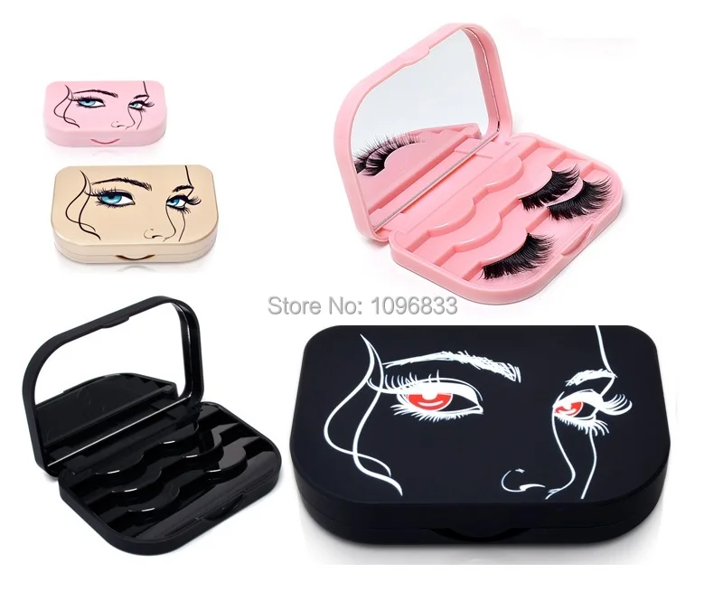 Empty Lash Case False Eyelashes Packing Box for 3 Pairs. Pink Black Champagne Gold Color Eyelash Case with Mirror, 10 Cases/Lot
Empty Lash Case False Eyelashes Packing Box for 3 Pairs. Pink Black Champagne Gold Color Eyelash Case with Mirror, 10 Cases/Lot