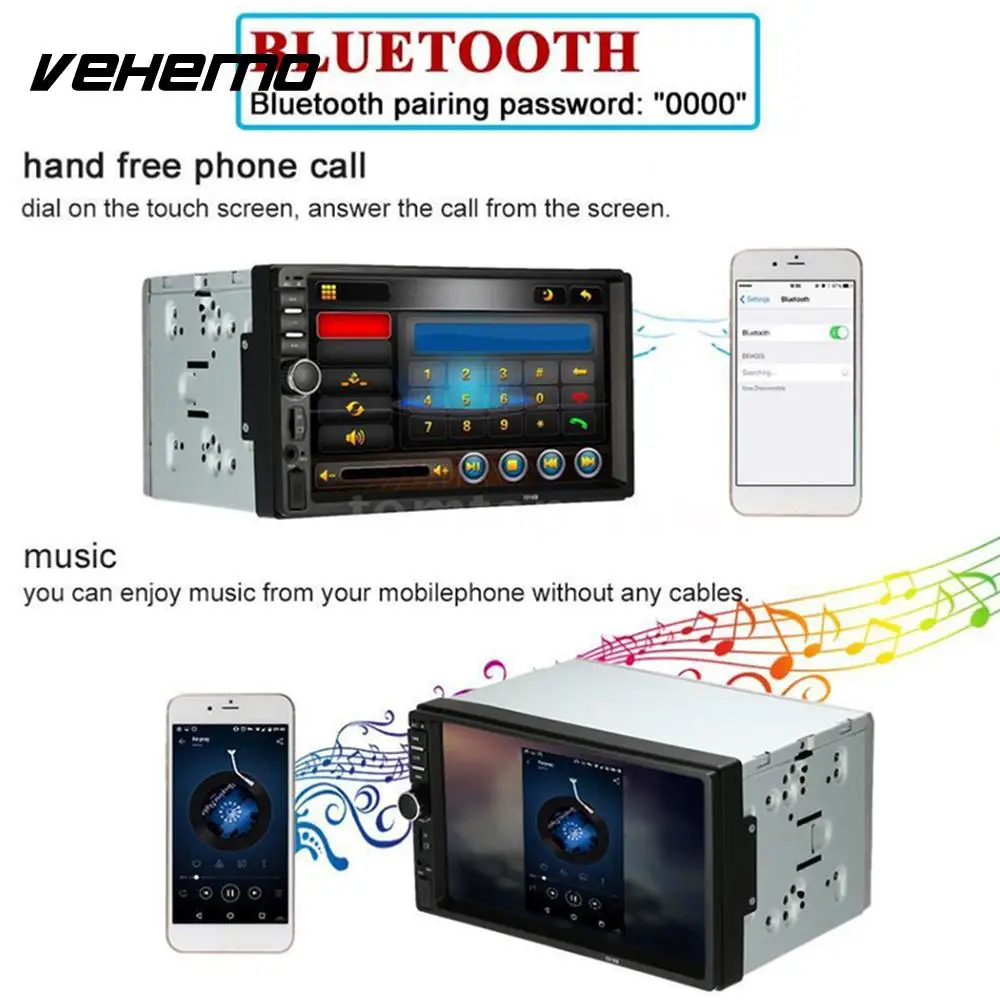 Vehemo 7 Inches Remote Control MP5 Player Car MP5 Automobile Audio Video Player Bluetooth Car Electronics Smart USB 2.0
Vehemo 7 Inches Remote Control MP5 Player Car MP5 Automobile Audio Video Player Bluetooth Car Electronics Smart USB 2.0