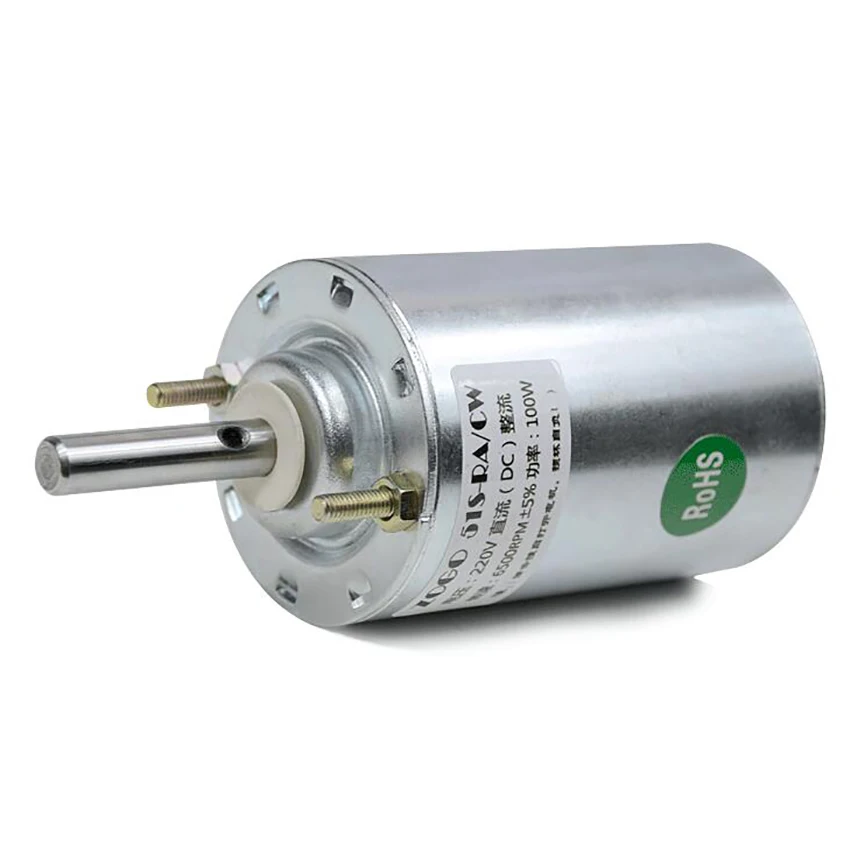 DC 220V 100W DC Motor Low Noise Double Ball Bearing Positive and Negative Carbon Brush Motor Speed 6500 Rpm Shaft Dia 8mm
DC 220V 100W DC Motor Low Noise Double Ball Bearing Positive and Negative Carbon Brush Motor Speed 6500 Rpm Shaft Dia 8mm