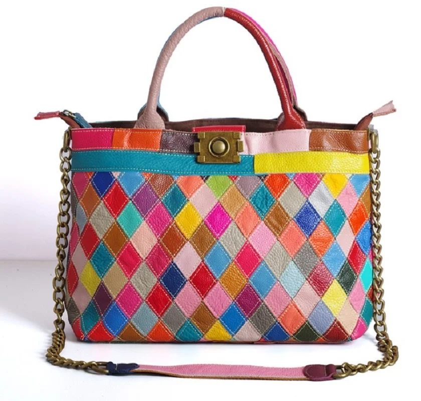 Women Fashion Chain Shoulder Bags Genuine Leather 2019 New Big Woman Casual Vintage Lady Office Handbags Patchwork Travel Bag
Women Fashion Chain Shoulder Bags Genuine Leather 2019 New Big Woman Casual Vintage Lady Office Handbags Patchwork Travel Bag