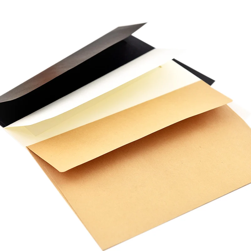 

50Pcs/Pack 17.5X12.5Cm Kraft White Black Paper Envelope Message Card Letter Stationary Storage Paper Gift