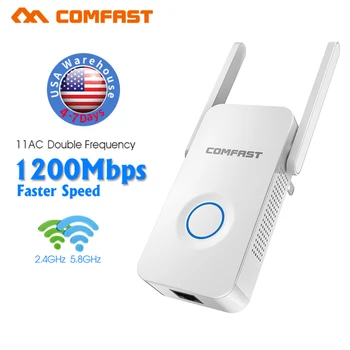 

COMFAST CF-WR752AC 1200Mbps wifi repeater wireless router Wifi Signal Booster 5G Dual Band 2*3dbi Antenna Range wifi extender