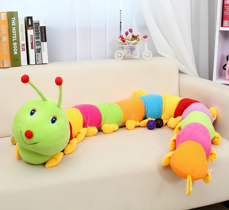 Фото Кукла-многоножка плюшевая красочная игрушечная гусеница около 230 см | Игрушки и