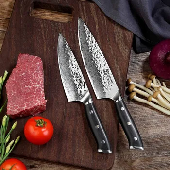 SUNNECKO Premium 2PCS Kitchen Knives Set Damascus 8'' Chef 6.5'' Chef Knife Japanese VG10 Steel Blade Cooking Tools G10 Handle
SUNNECKO Premium 2PCS Kitchen Knives Set Damascus 8'' Chef 6.5'' Chef Knife Japanese VG10 Steel Blade Cooking Tools G10 Handle
