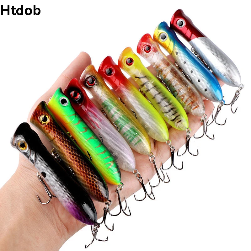 Htdob 10pcs/lot Fishing Lures Topwater Floating Popper Lures Surface Crankbaits poppers fishing lures hard bait whopper popper
Htdob 10pcs/lot Fishing Lures Topwater Floating Popper Lures Surface Crankbaits poppers fishing lures hard bait whopper popper