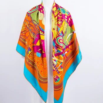 Fashion Bandana 140*140CM Satin Square Scarf High Quality Print Silk Scarves Soft Shawl Brand Hijab Foulard Accessory
Fashion Bandana 140*140CM Satin Square Scarf High Quality Print Silk Scarves Soft Shawl Brand Hijab Foulard Accessory