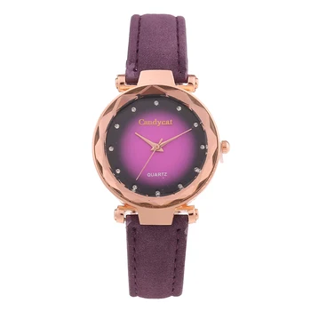Hot Sale Women's Watches Crystal Dial Purple Leather Quartz Wrist Watch Top Luxury Brand Ladies Watch Relogio Feminino Clock 
Hot Sale Women's Watches Crystal Dial Purple Leather Quartz Wrist Watch Top Luxury Brand Ladies Watch Relogio Feminino Clock