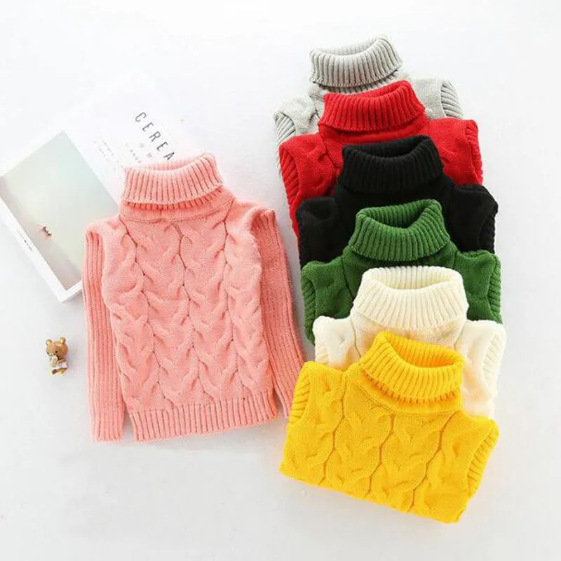 Children Girl Boy Clothing Winter Long Sleeve WarmTurtleneck knitted Sweatshirts For 2-7 Year J718
Children Girl Boy Clothing Winter Long Sleeve WarmTurtleneck knitted Sweatshirts For 2-7 Year J718