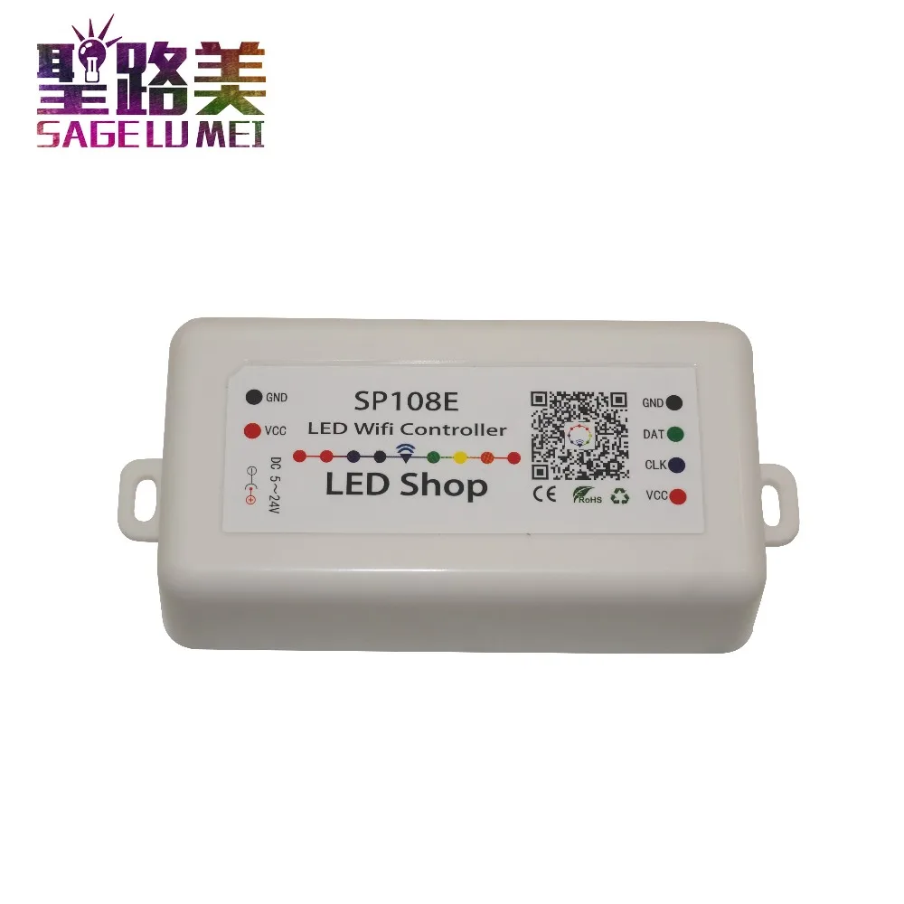 DC5V 12V 24V SP108E LED SPI pixel WIFI Controller by smart phone APP For WS2811 WS2812B WS2813 1903 APA102 LED pixel Strip Light
DC5V 12V 24V SP108E LED SPI pixel WIFI Controller by smart phone APP For WS2811 WS2812B WS2813 1903 APA102 LED pixel Strip Light
