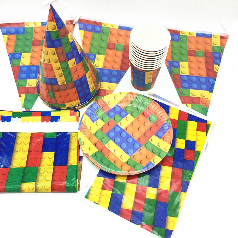 Legoing Blocks Party Supplies Disposable Tableware Paper Cup Plate Tablecloth Kids Birthday Party Baby Shower Decorations AH16
Legoing Blocks Party Supplies Disposable Tableware Paper Cup Plate Tablecloth Kids Birthday Party Baby Shower Decorations AH16