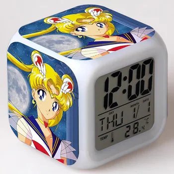 Japan Cartoon Sailor Moon Action Figures Clock Alarm LED Color Touch Light and Thermometer Girl Toy
Japan Cartoon Sailor Moon Action Figures Clock Alarm LED Color Touch Light and Thermometer Girl Toy