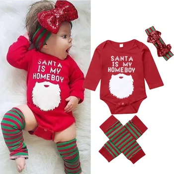Newborn Baby Boy Girl Christmas Red Romper Stripe Bowknot Leg Warmer Jumpsuit Xmas Clothes 3pcs Outfit
Newborn Baby Boy Girl Christmas Red Romper Stripe Bowknot Leg Warmer Jumpsuit Xmas Clothes 3pcs Outfit