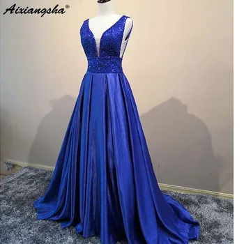 Royal Blue Beaded Long Evening Dresses formal party dress evening gowns plus size Vestido De Novia
Royal Blue Beaded Long Evening Dresses formal party dress evening gowns plus size Vestido De Novia