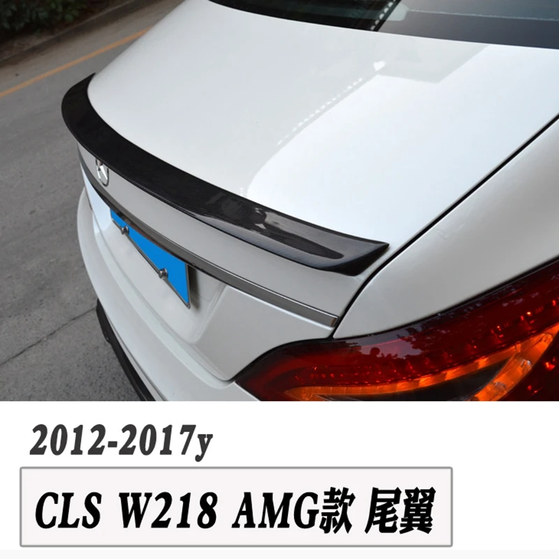 

Carbon Fiber Rear spoiler Boot lip wing Car Trunk Trim Sticker for Benz CLS W218 2012-2014 Car Styling