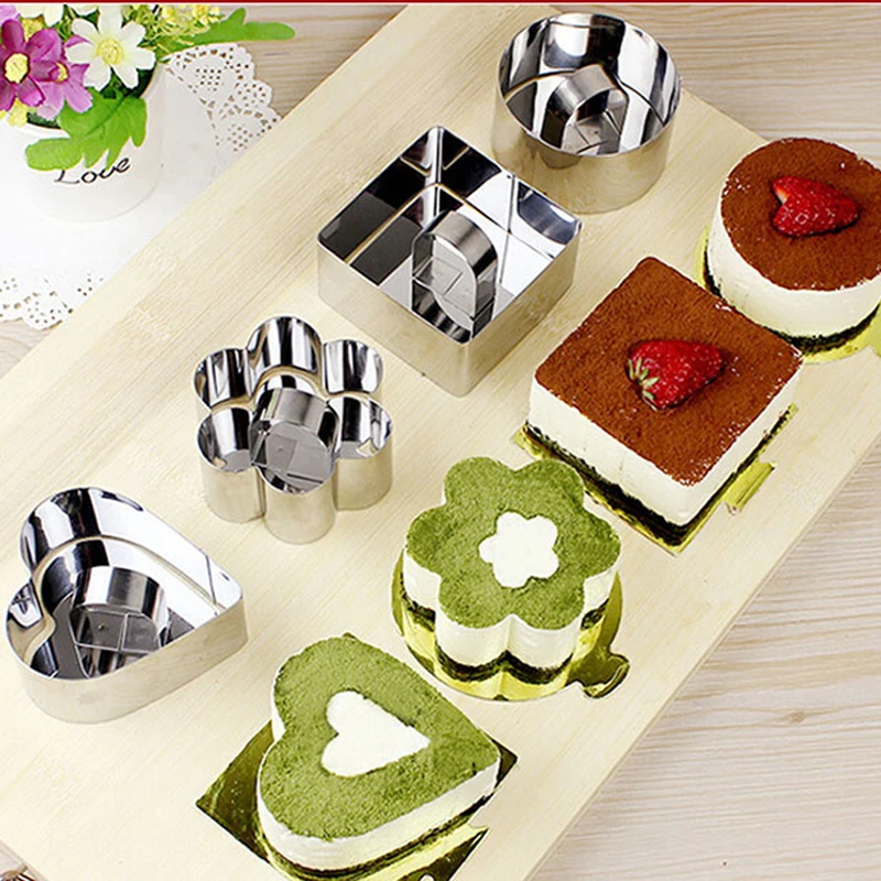 Fondant Mousse Ring Cake Mold Stainless Steel Decorating Tools Round Silver Ring Slicer Cutter Hand Push DIY Baking Cooking Tool
Fondant Mousse Ring Cake Mold Stainless Steel Decorating Tools Round Silver Ring Slicer Cutter Hand Push DIY Baking Cooking Tool