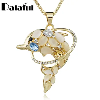 Gracious Opals Dolphins Exquisite Crystal Chic Long Chain Necklaces & Pendants Necklace For Women M210
Gracious Opals Dolphins Exquisite Crystal Chic Long Chain Necklaces & Pendants Necklace For Women M210
