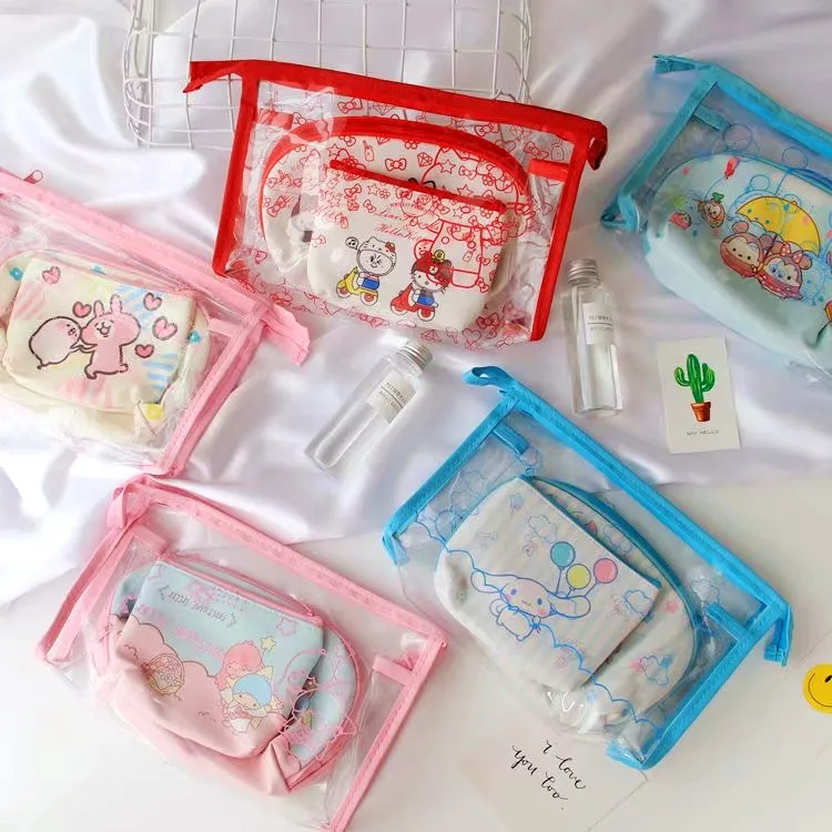 3PCS/lot Cartoon Bags Set Little Twin Stars Cinnamoroll Women Girl Transparent Travel Wash Bag Cosmetic Bag Portable Storage Bag
3PCS/lot Cartoon Bags Set Little Twin Stars Cinnamoroll Women Girl Transparent Travel Wash Bag Cosmetic Bag Portable Storage Bag