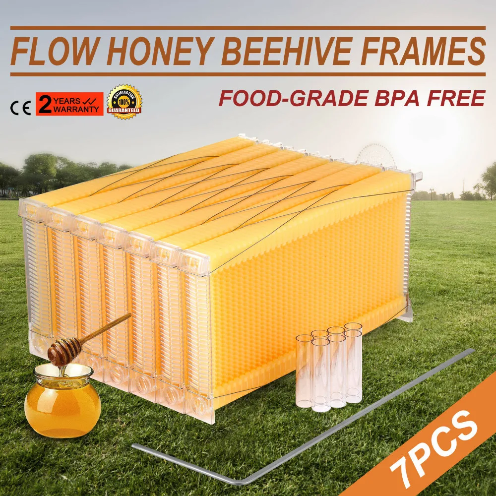 USA Free Shipping ! 7PCS Automatic Flow Honey Beehive Frames Kit Raw Bee Hive Harvesting Beekeeping
USA Free Shipping ! 7PCS Automatic Flow Honey Beehive Frames Kit Raw Bee Hive Harvesting Beekeeping