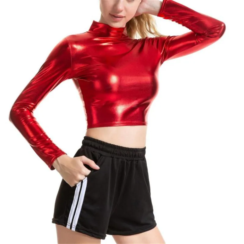 women's clothes with Long sleeves and High-collar Belly-button T-shirts for European and American Locomotives Spring and Summer
women's clothes with Long sleeves and High-collar Belly-button T-shirts for European and American Locomotives Spring and Summer