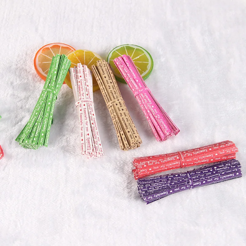 100pcs 10cm Pink Printed "ESPECIALLY FOR YOU"Wire Metallic Twist Ties For Candy Bag Baking Packaging Ligation Sealing Twist Tie
100pcs 10cm Pink Printed "ESPECIALLY FOR YOU"Wire Metallic Twist Ties For Candy Bag Baking Packaging Ligation Sealing Twist Tie