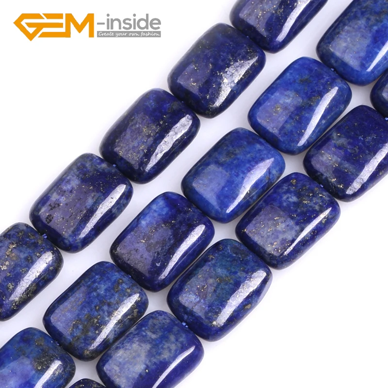 

Blue Lapis Lazuli Stone Rectangle Beads For Jewelry Making Strand 15 Inches DIY Gift Wholesale! Free shipping!GEM-inside