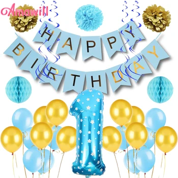 Amawill 1st Birthday Decorations Set Foil Balloons Paper Banner Pompom Latex Balloon for First Birthday Party Decoration Kids 8D
Amawill 1st Birthday Decorations Set Foil Balloons Paper Banner Pompom Latex Balloon for First Birthday Party Decoration Kids 8D