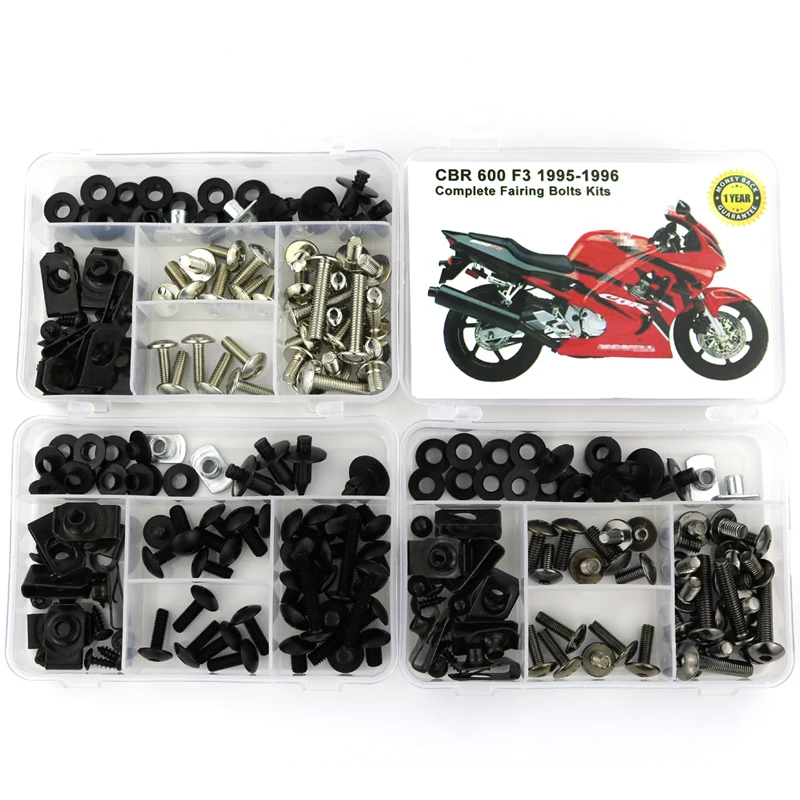 For Honda CBR600 F3 1995-1996 Motorcycle Complete Full Fairing Bolt Kit Bodywork Screws Speed Nuts Fairing Clips
For Honda CBR600 F3 1995-1996 Motorcycle Complete Full Fairing Bolt Kit Bodywork Screws Speed Nuts Fairing Clips