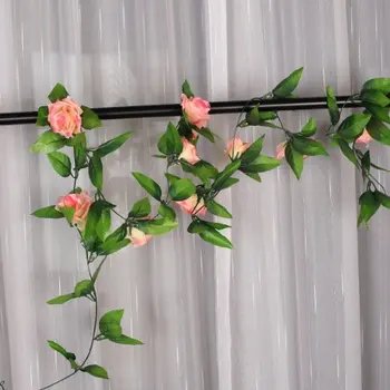 Artificial 2x Rose Garland Flower Garden Decoration Wedding Home Decor - Peach red 
Artificial 2x Rose Garland Flower Garden Decoration Wedding Home Decor - Peach red