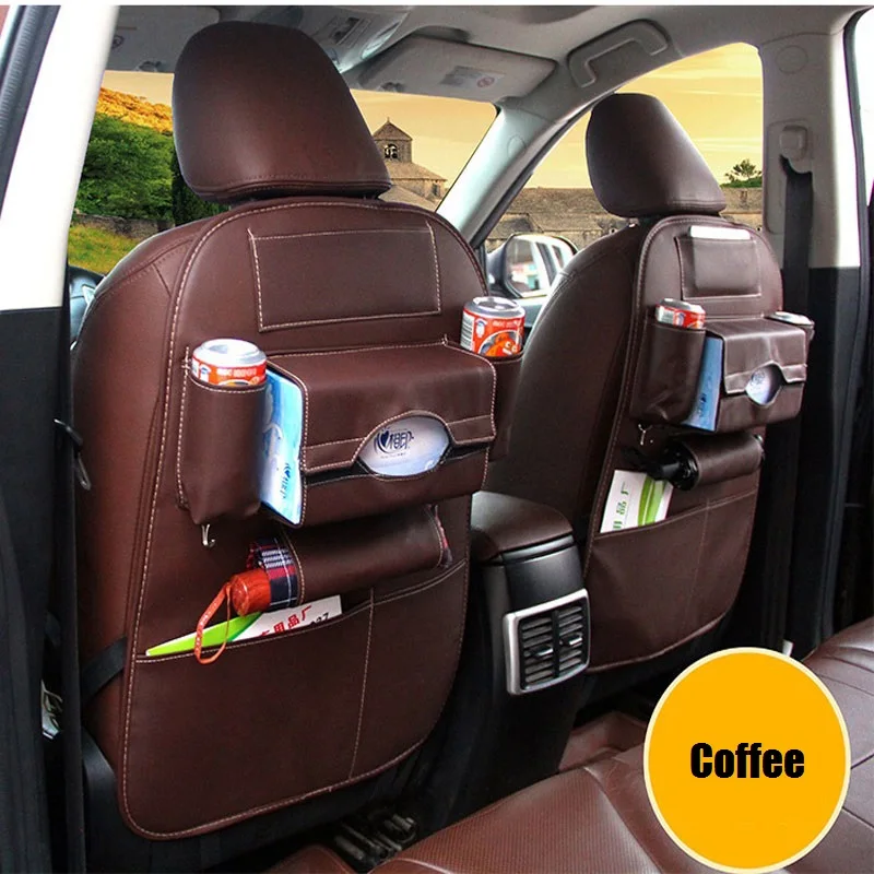 Hot Sell Car Seat Back Storage Bag Universal PU Leather Multifunction Storage Box Stowing Tidying Pocket Creative Car Styling
Hot Sell Car Seat Back Storage Bag Universal PU Leather Multifunction Storage Box Stowing Tidying Pocket Creative Car Styling