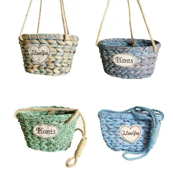Handmade Straw Braided Hanging Basket European Retro Succulent Plant Storage Basket
Handmade Straw Braided Hanging Basket European Retro Succulent Plant Storage Basket
