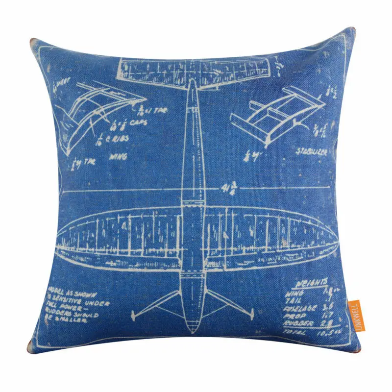 LINKWELL 18"x18" American Style Blue Airplane Patent Design Draft Drawings Aircraft Plane Burlap Pillow Cushion Cover Pillowcase
LINKWELL 18"x18" American Style Blue Airplane Patent Design Draft Drawings Aircraft Plane Burlap Pillow Cushion Cover Pillowcase